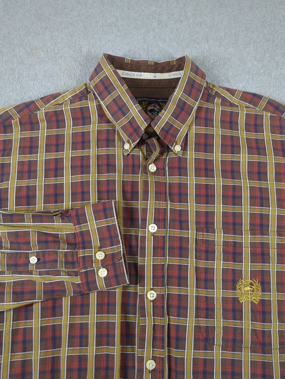 Cinch Shirt Men's Large Plaid Long Sleeve Button Down Western Cowboy Rodeo